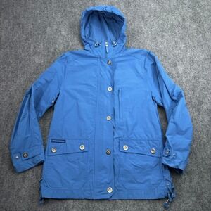 Lauren Ralph Lauren Jacket Women Small Blue Hooded Field Tested Outwear Drawcord